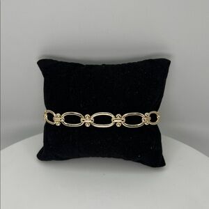 182. 18k Gold Plated Bracelet 7” - 8 1/2”